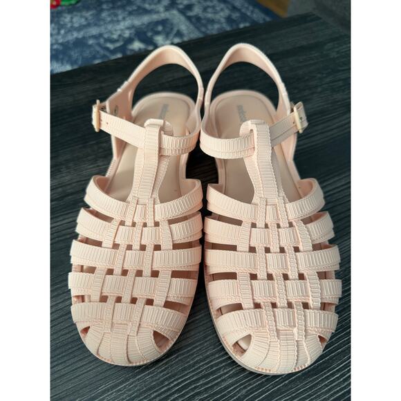 Melissa x Jason Wu Shoes - Melissa Possession + Jason Wu Baby Pink Textured Slingback Sandals Sz. 10